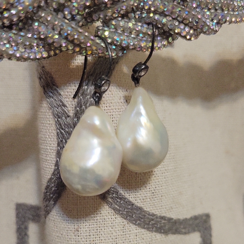 Elegant White Pearl Drop Earrings
